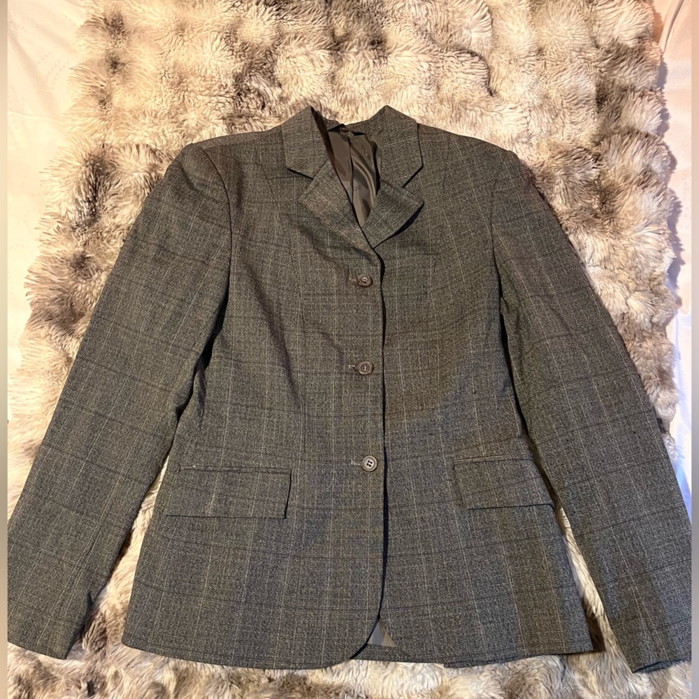 Grey equestrian show coat
